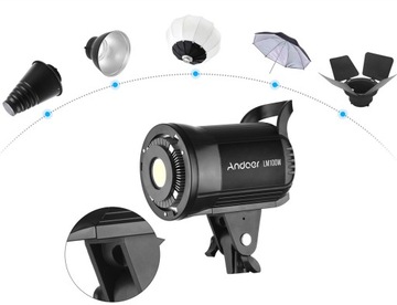 Przenośne oświetlenie fotograficzne LED 100W 5600K