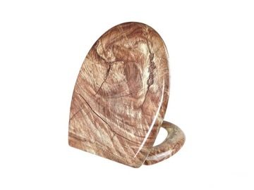 Deska sedesowa WOLNOOPADAJĄCA , WYPINANA Z NADRUKIEM HEARTWOOD 2863