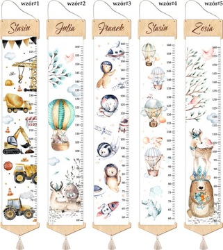 Таблица роста на холсте + имя