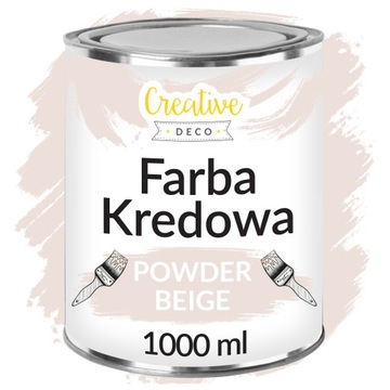 Farba kredowa beżowa pudrowa do renowacji dekoracji mebli drewna beż 1L