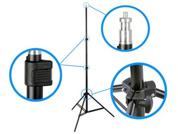 2x СОФТБОКС 50x70 E27 800 Вт ФОН 1,6x5 м БЕЛЫЕ ШТАТИВЫ