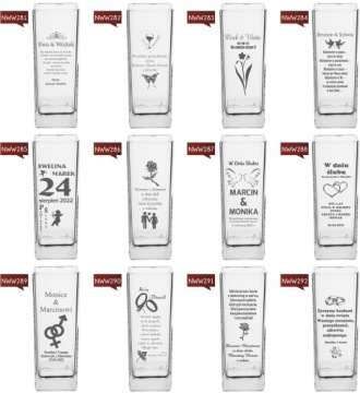 Ваза с гравировкой ПОДАРОК ​​на годовщину свадьбы 5 25 50