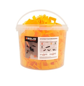Klipsy i Kliny Do Poziomowania Płytek 440 szt SOLID 2 mm System Zaciski