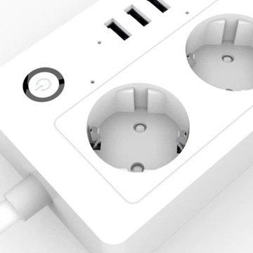 Удлинитель Tuya Smart Wifi, 4 измерения USB