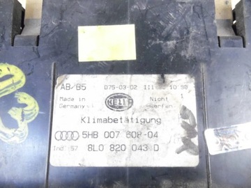 AUDI A3 8L PANEL KLIMATIZACE 8L0820043D