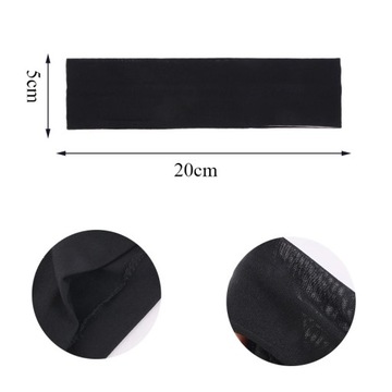 Модная классическая винтажная эластичная черная спортивная повязка на голову для повседневного использования.
