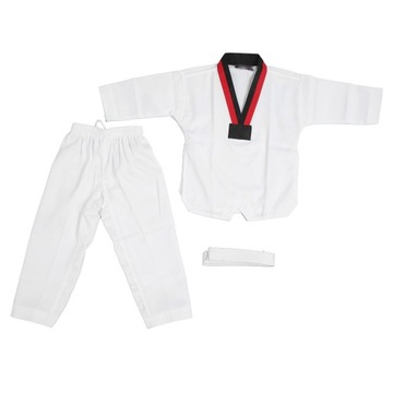 Dziecięcy strój do taekwondo z paskiem poliester