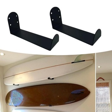 Uchwyt ścienny do deskorolki Metalowa ściana snowboardowa ze stali nierdzewnej 2 szt