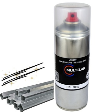 Lakier farba w sprayu do aluminium RAL 7005 Półmat