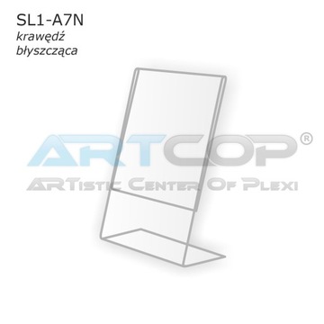 A7 UPPER - Подставка L-образного типа из PLEXI, рамка для ценового описания