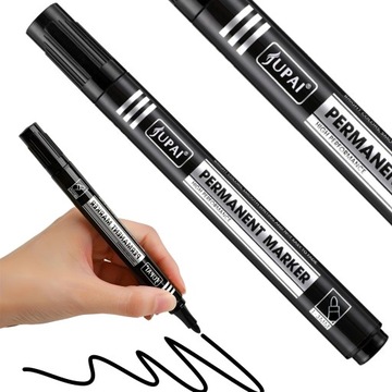 MARKER PERMANENTNY PISAK MAZAK FLAMASTER OKRĄGŁY TRWAŁY CZARNY WODOODPORNY