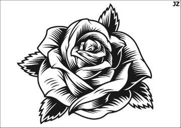 Duży TATUAŻ Tymczasowy RÓŻA róże retro vintage zmywalny wodny jednorazowy