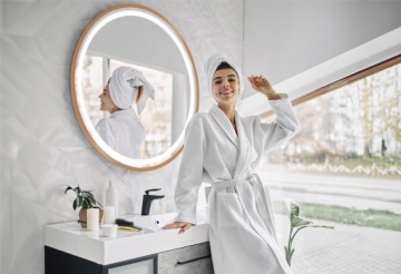 Светодиодное подвесное зеркало ROSE GOLD ROSE GOLD CIRCLE FRAME 80 см