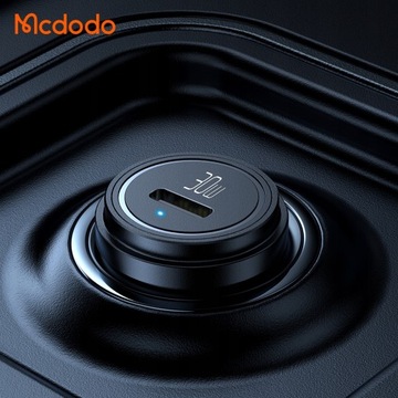 MCDODO FAST АВТОМОБИЛЬНОЕ ЗАРЯДНОЕ УСТРОЙСТВО ДЛЯ ТЕЛЕФОНА USB-C LED + КАБЕЛЬ LIGHTNING