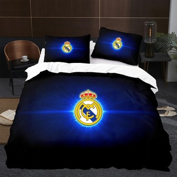 Комплект из трех пододеяльников с футбольным принтом Real Madrid