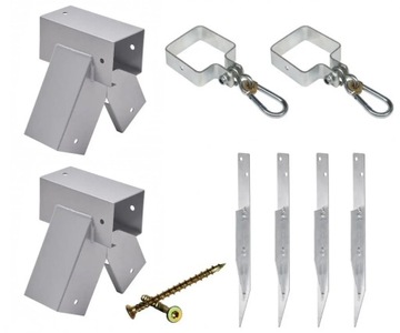 Одинарный монтажный комплект, разъемы 90x90, серый