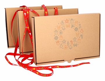 Pudełko ŚWIĄTECZNE ozdobne na PREZENTY W9 5 sztuk