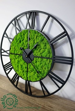 Часы в стиле ретро, ​​металл мох, 50 см
