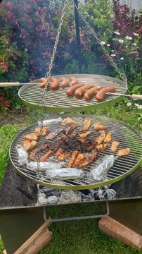 ГРИЛЬ 60 СМ НЕРЖАВЕЮЩИЙ КРУГЛЫЙ FI60 ПРОВЕРЕННЫЙ ГРИЛЬ ПОДВЕСНАЯ ПЕЧЬ