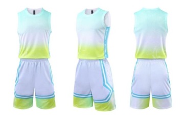 Healthvictor Gradient Color Koszykówka Tank Top Shorts Sets