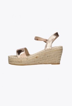 ASOS Design ozl ESPADRYLE METALICZNE SANDAŁY KOTURN 40