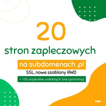 Stworzenie 20 Stron Zapleczowych na Subdomenach domen .pl