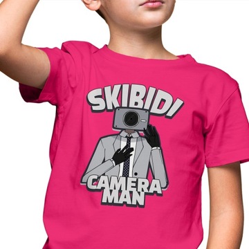 KOSZULKA T-SHIRT dla DZIECI Camera MAN SKIBIDI TOILET Wiele WZORÓW 122