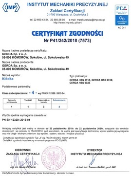 Замок навесной с дужкой GERDA HSS 531Z