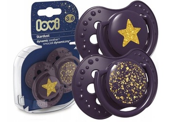 LOVI Stardust Smoczek dynamiczny 3-6m 2szt. violet