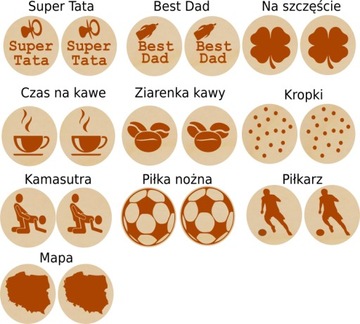 Деревянные запонки с гравировкой