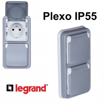 PLEXO55 Gniazdo podtynkowe pionowe podwójne 2x2P