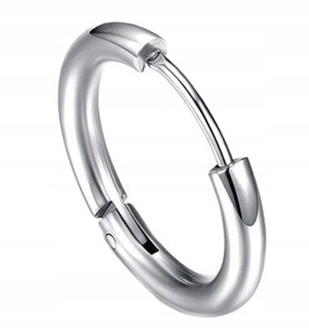 KOLCZYK SREBRNE KÓŁKO 14 mm STAL CHIRURGICZNA