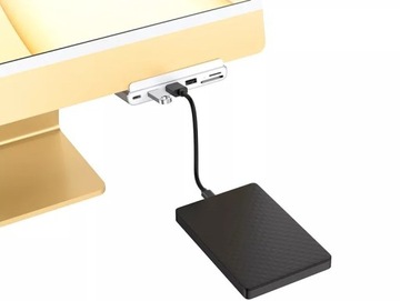 Док-станция USB-концентратор 7-в-1 для iMac 2021 iMC02 Устройство чтения карт SD USB A+C