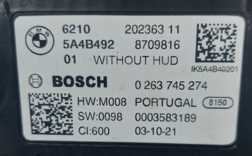 BMW 1 F40 PŘÍSTROJOVÁ DESKA BUDÍKY DISPLEJ VIRTUAL DIGITAL LCD 5A4B492 8709816