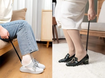 ТВЕРДОМЕТАЛЛИЧЕСКАЯ ЛОЖКА ДЛЯ ОБУВИ, ДЛИННЫЙ КРЮК