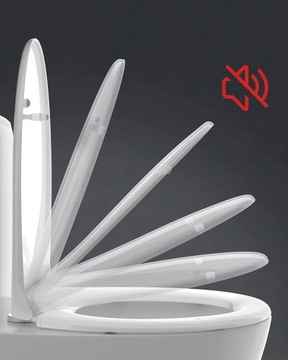 МЕДЛЕННО ЗАКРЫВАЮЩЕЕ СИДЕНЬЕ ДЛЯ УНИТАЗА, УНИВЕРСАЛЬНАЯ ЗАСЛОНКА ДЛЯ УНИТАЗА