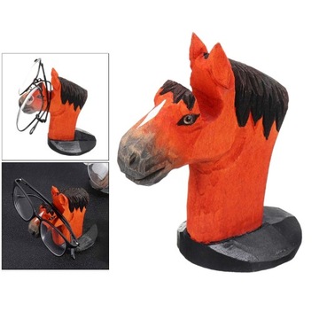 Śliczne 3D zwierzęce rzeźby w drewnie stojak na okulary przeciwsłoneczne i półka koń
