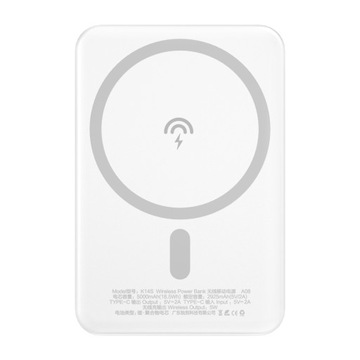 Powerbank 5000mAh magnetyczny z ładowarką indukcyjną MagSafe czarny