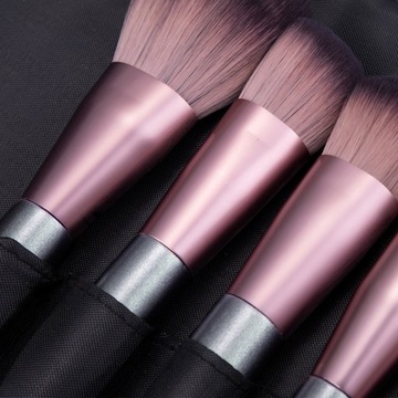 Профессиональные кисти для макияжа, набор 12 шт + футляр.