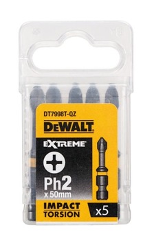 DT7998T DEWALT Bity udarowe PH2x50mm 5szt EXTREME