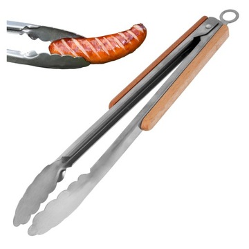 СТАЛЬНЫЕ КУХОННЫЕ ЩИПЦЫ ДЛЯ ГРИЛЯ, 23 СМ