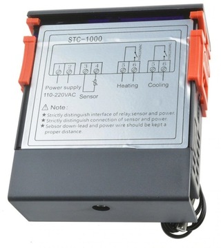 РЕГУЛЯТОР ТЕМПЕРАТУРЫ С ЗОНДОМ STC-1000 ОТОПЛЕНИЕ/ОХЛАЖДЕНИЕ