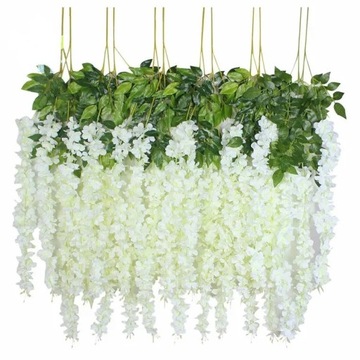 12x WISTERIA GLICYNIA sztuczna girlanda kwiatowa