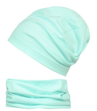 CZAPKA i KOMIN WIOSENNY dziewczęcy 52-54 cm 6-10 L