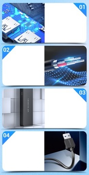VENTION HUB 4x USB3.0 + MicroUSB Питание 5 Гбит/с 0,5 м
