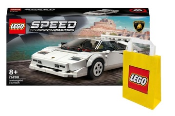 LEGO SPEED CHAMPIONS 76908 LAMBORGHINI COUNT + LEGO TORBA PAPIEROWA ŚREDNIA