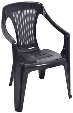 4x ГРАФИТОВЫЙ БРИЛЛИАНТНЫЙ САДОВЫЙ ПЛАСТИКОВЫЙ СТУЛ