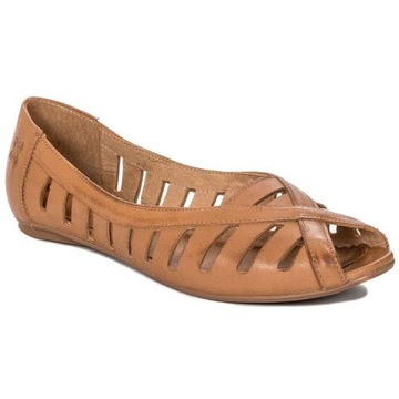 Baleriny Maciejka 04506-29 skórzane rude r.39