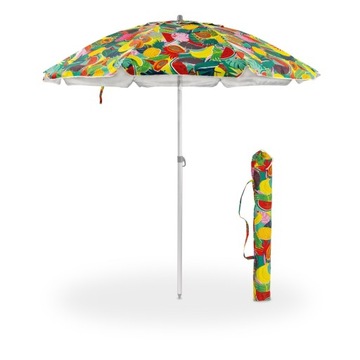 Składany PARASOL PLAŻOWY nad morze OGRODOWY parasol NA BALKON z pokrowcem