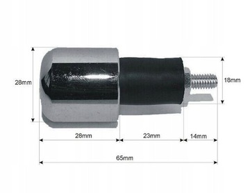 КОНЦЫ РУЛЯ ХРОМИРОВАННЫЙ МЕТАЛЛ